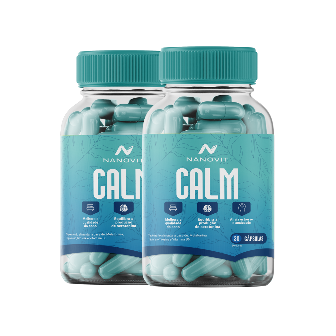 CALM – Suplemento Natural para Ansiedade e Sono | Tratamento de 30 dias