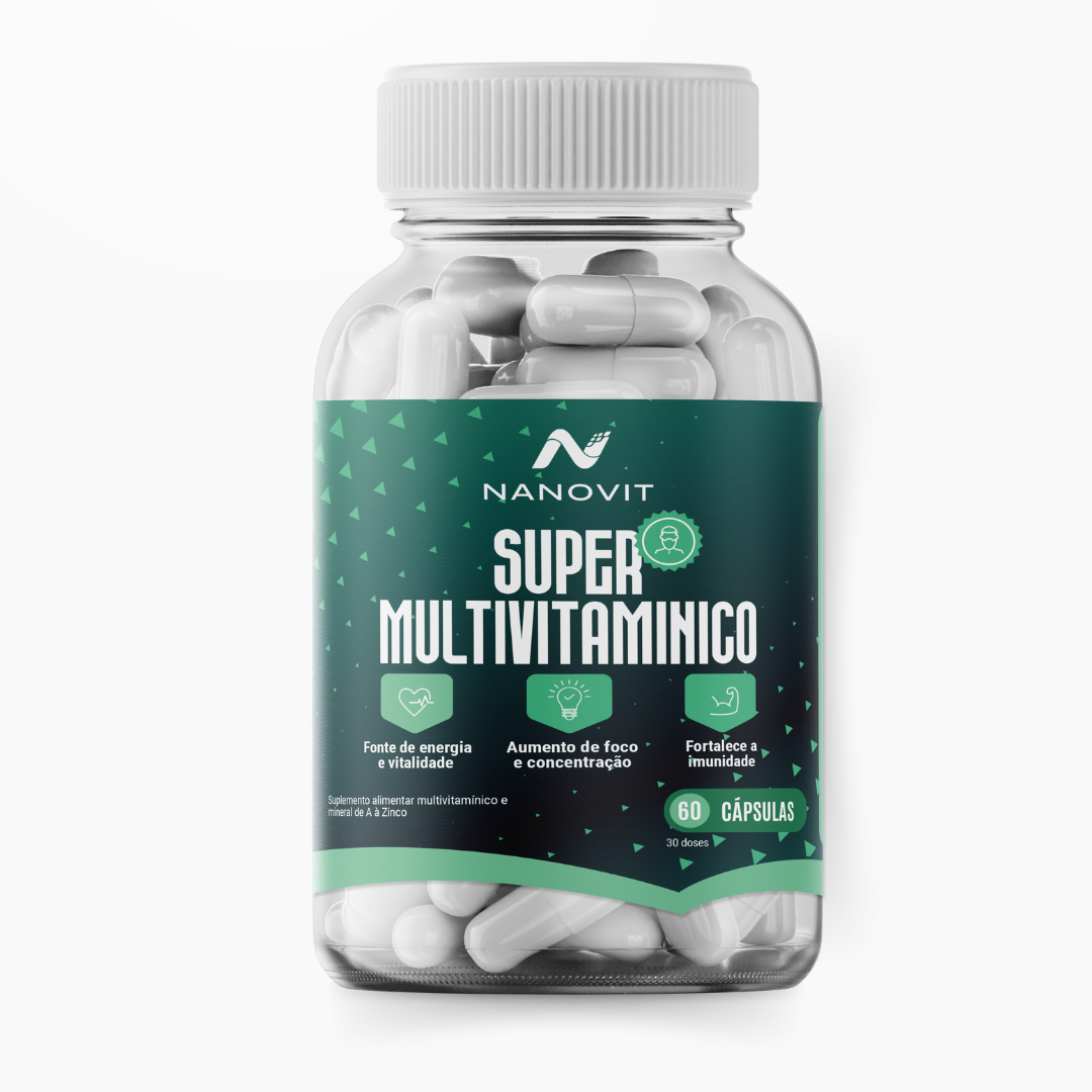 Nanovit Super Multivitamínico A-Z Man – 24 Vitaminas e Minerais Essenciais