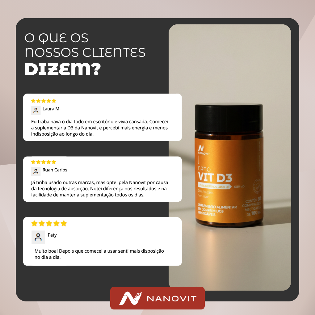 Vitamina D3 2000 UI 333%VD 60 Nanocomprimidos - Nanovit