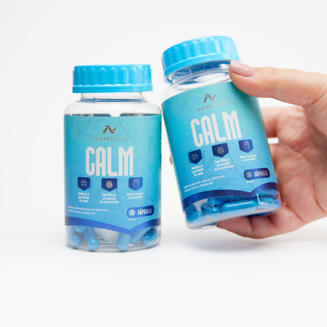 CALM – Suplemento Natural para Ansiedade e Sono | Tratamento de 30 dias