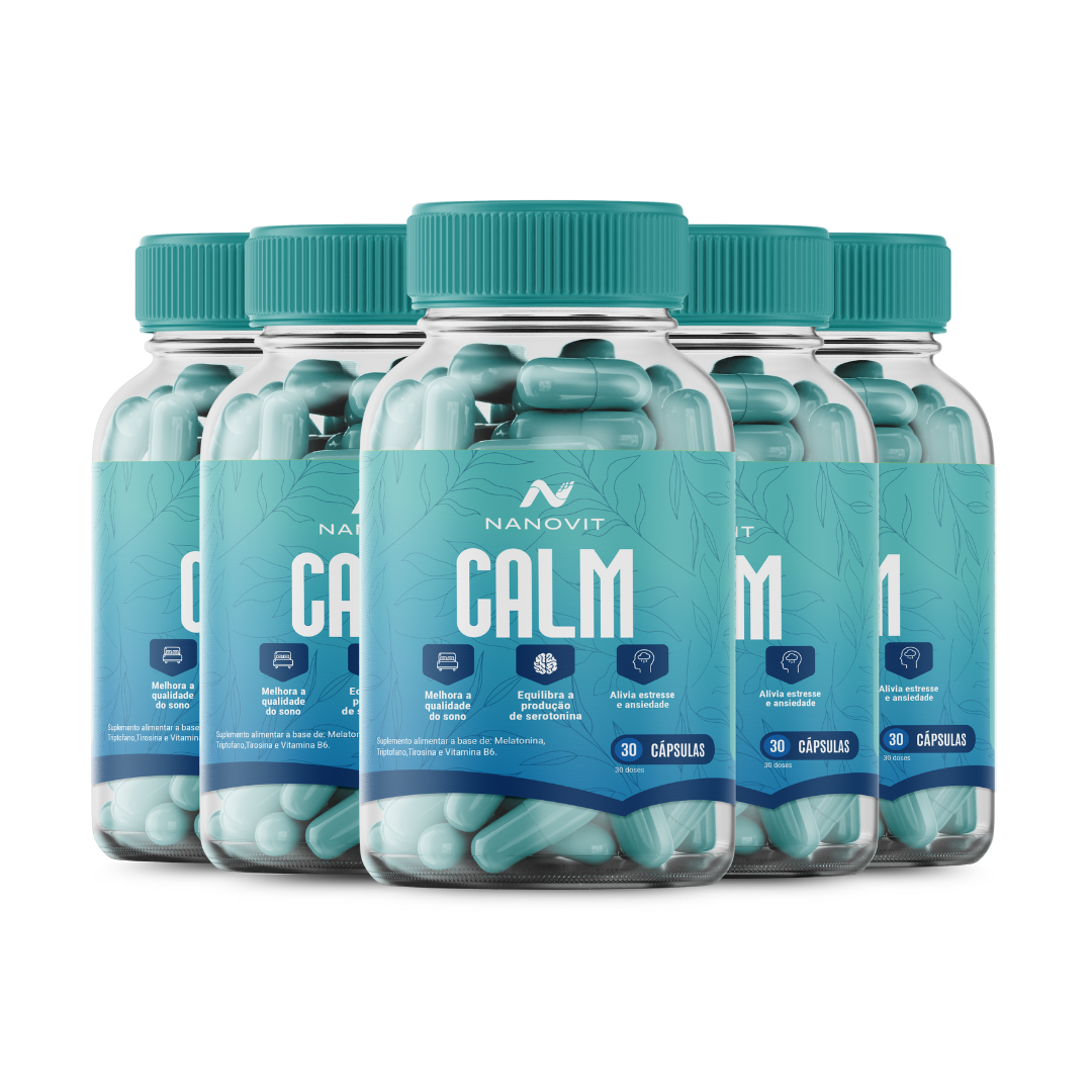 CALM – Suplemento Natural para Ansiedade e Sono | Tratamento de 30 dias