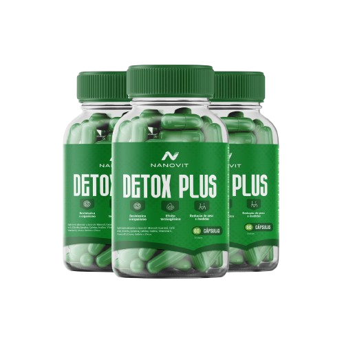 Detox Plus – Suplemento Natural para Inibir o Apetite e Emagrecer com Saúde | Tratamento de 90 dias