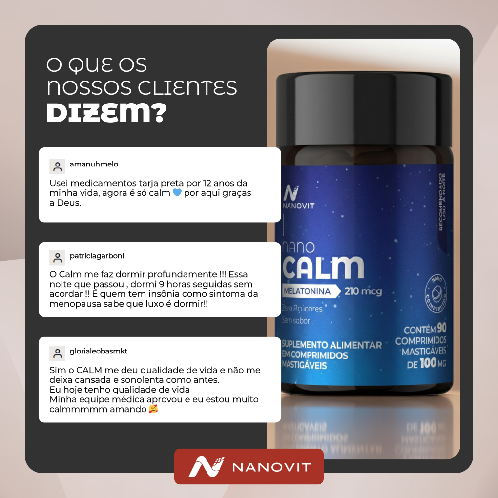 Melatonina 210 mcg 90 Nanocomprimidos Mastigáveis - Nanovit