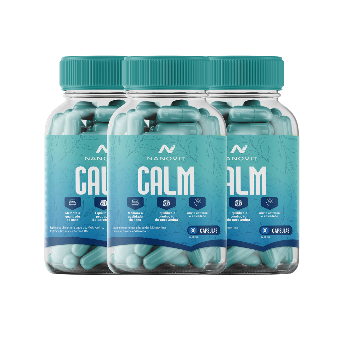 CALM – Suplemento Natural para Ansiedade e Sono | Tratamento de 30 dias