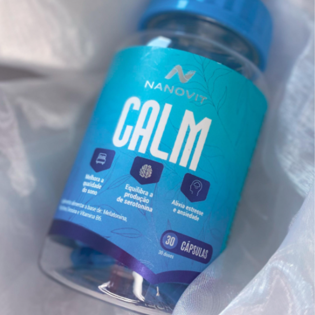 CALM – Suplemento Natural para Ansiedade e Sono | Tratamento de 30 dias