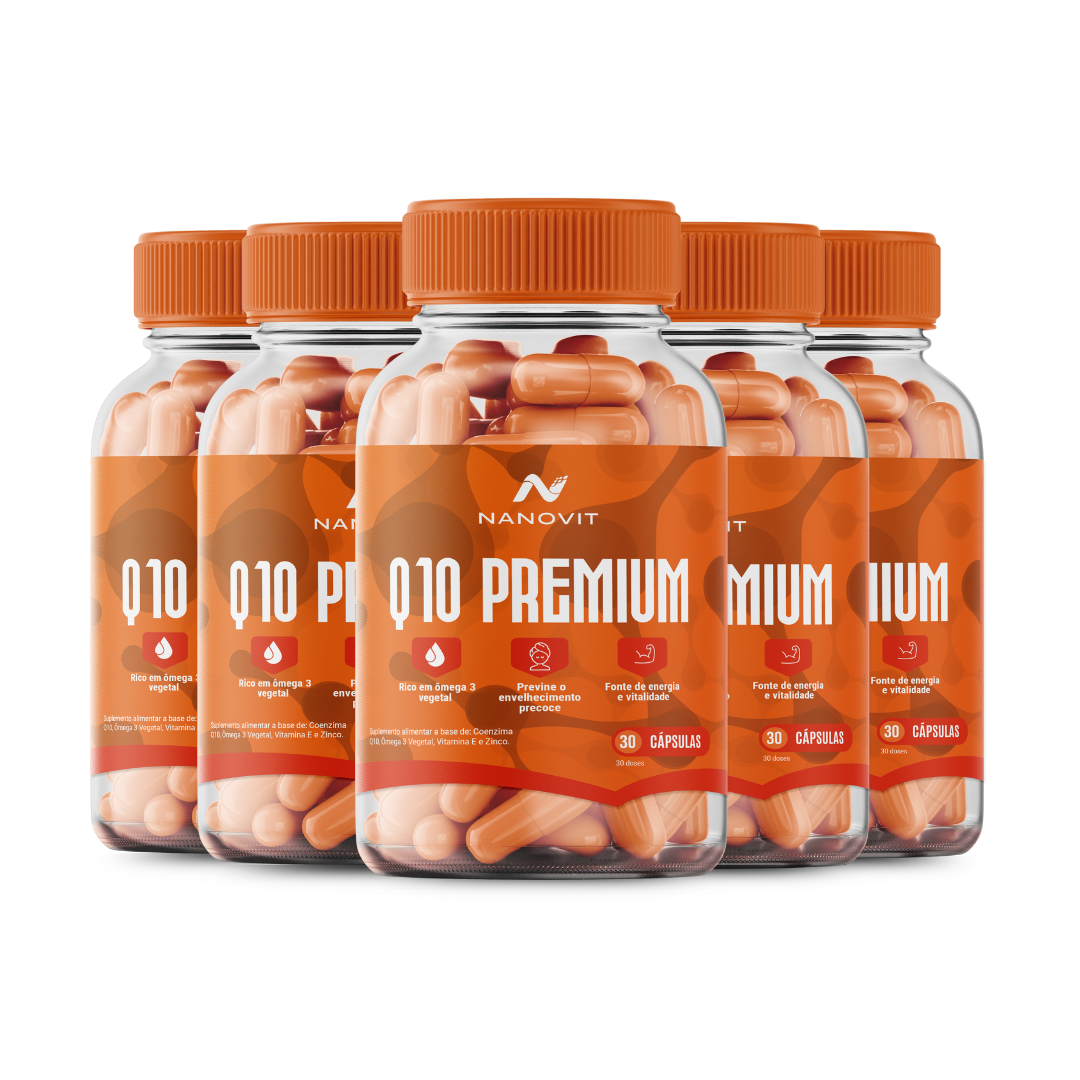 Coenzima Q10 100mg + Ômega 3 Vegetal + Zinco + E -  Nanovit